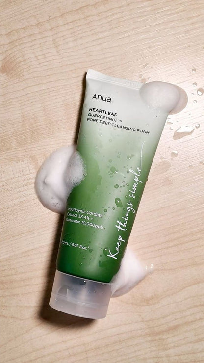 ANUA – Heartleaf Quercetinol™ Pore Deep Cleansing Foam – GlowNéa