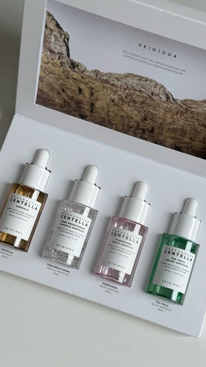 Coffret GlowNea – 4 Sérums Centella Skin1004 (4 × 30 ml) – Hydratation, Éclat & Soin Complet – GlowNéa