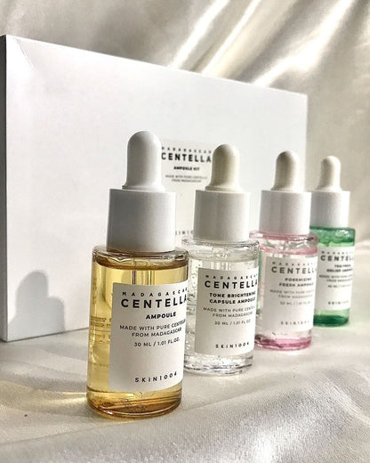 Coffret GlowNea – 4 Sérums Centella Skin1004 (4 × 30 ml) – Hydratation, Éclat & Soin Complet – GlowNéa